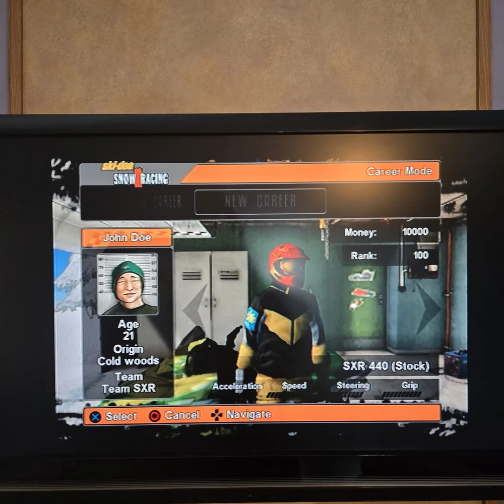 Sony PlayStation 2 Ski-Doo Snow X Racing - Black and Yellow